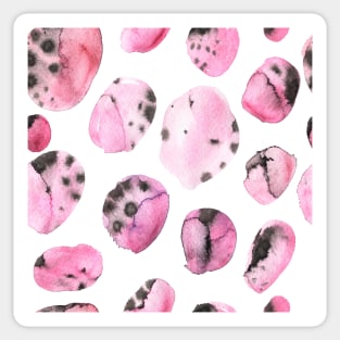 watercolor polka dots seamless pattern Sticker